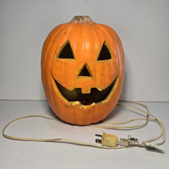 Gemmy Hard Foam Halloween Jack O Lantern Pumpkin Lantern Light Up, - Picture 2 of 16